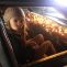 Beautiful Taylor Hickson is lit for the night driving shot with simple Xmas lights taped to the dash.