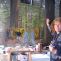 It was great fun using old fashion specal effects. Here Joy Hanser paints a glass matte for the Stanley Park sequence.
