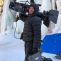 Focus puller Jeff Hammerback positions the Alexa on the icy cliffs
